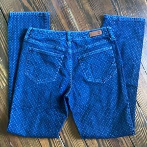 Lands End Polka Dot Jeans Straight Leg sz 6